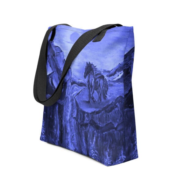 Gone with the Stallion (Blue) Tote Bag