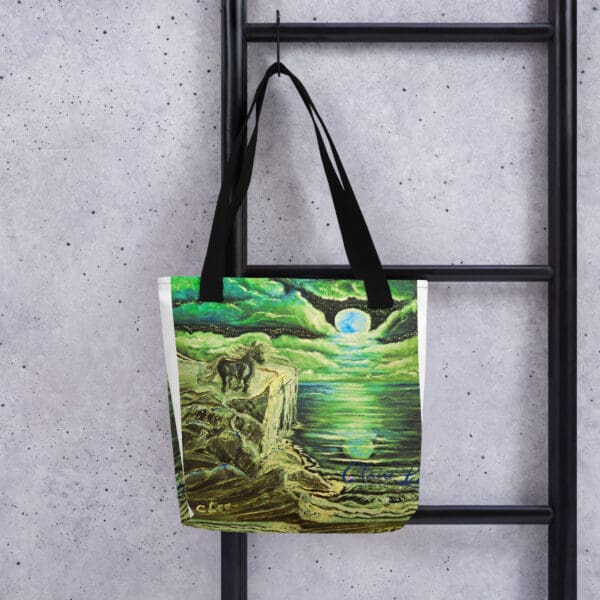 Midnight Stallion (Green) Tote Bag