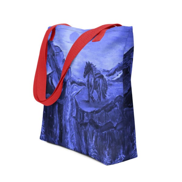 Gone with the Stallion (Blue) Tote Bag - Image 2