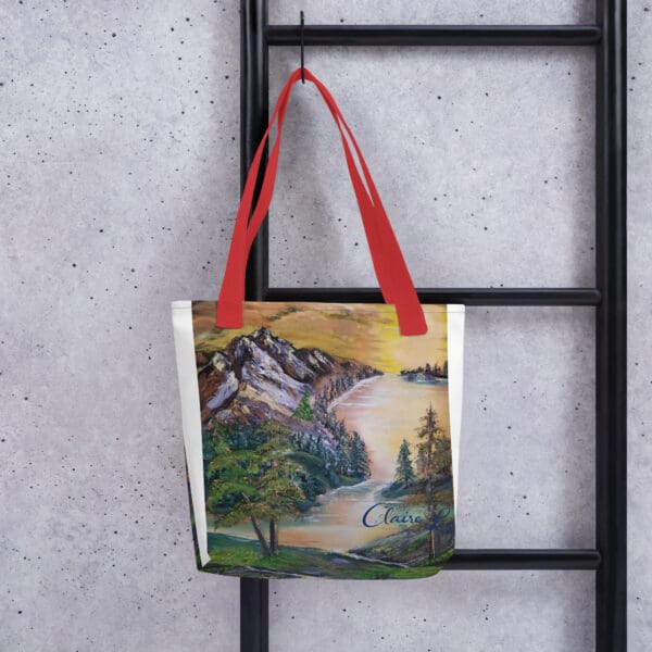 Split Tree Mountain Tote Bag - Image 2