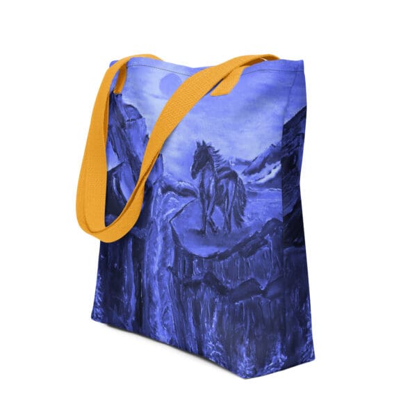 Gone with the Stallion (Blue) Tote Bag - Image 3