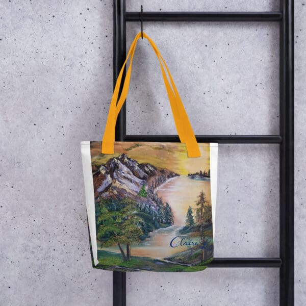 Split Tree Mountain Tote Bag - Image 3