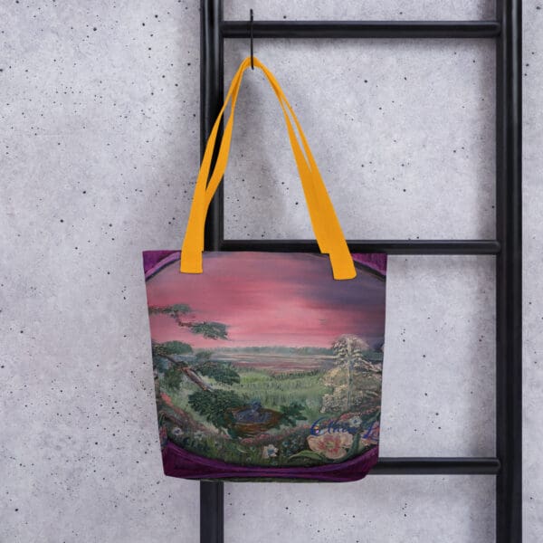 Purple Wood Tote Bag - Image 3