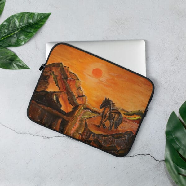 Gone with the Stallion (Original) Laptop Sleeve - Image 2