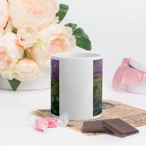Wisteria and the Lamb White Glossy Mug - Image 4