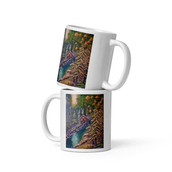 A Day in the Mountains White Glossy Mug - Image 2