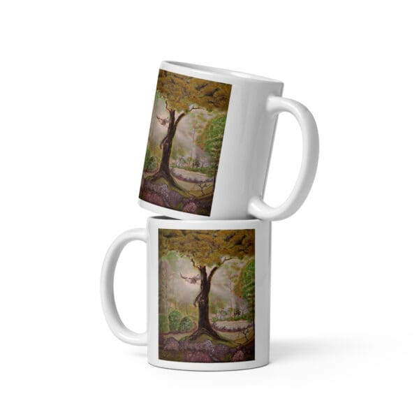 American Eagle White Glossy Mug - Image 2