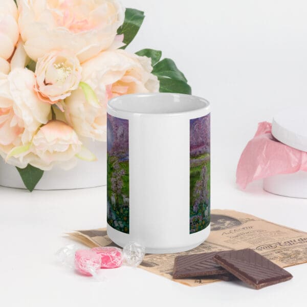 Wisteria and the Lamb White Glossy Mug - Image 7