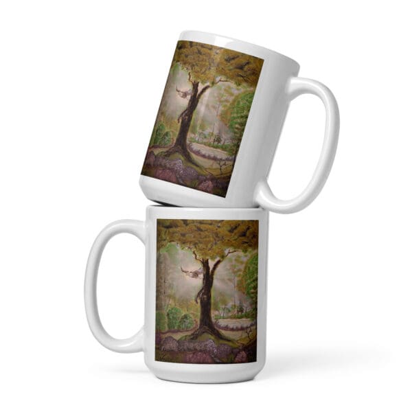 American Eagle White Glossy Mug - Image 3