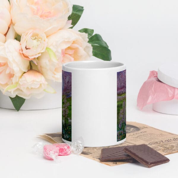 Wisteria and the Lamb White Glossy Mug - Image 9