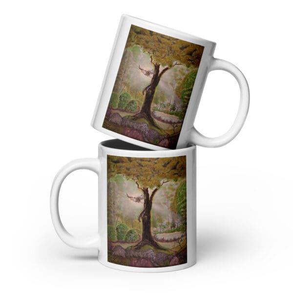 American Eagle White Glossy Mug