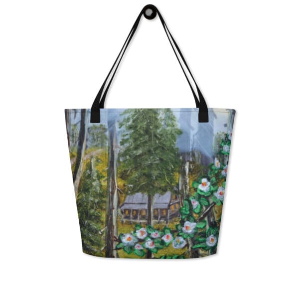 Magnolia Morning All-Over Print Large Tote Bag