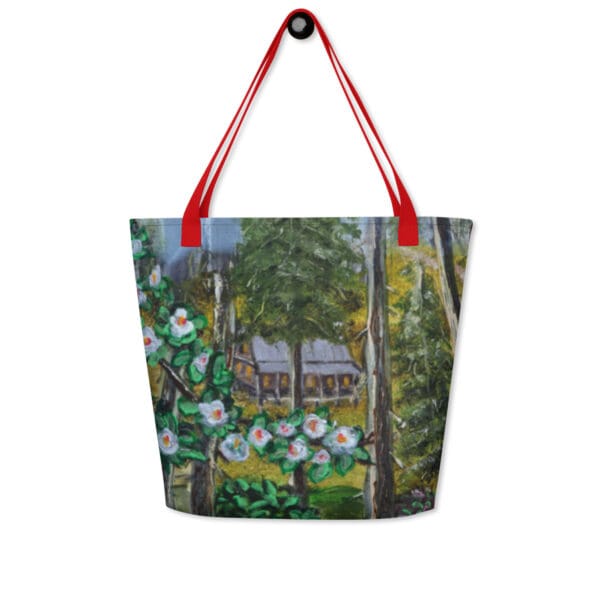 Magnolia Morning All-Over Print Large Tote Bag - Image 4
