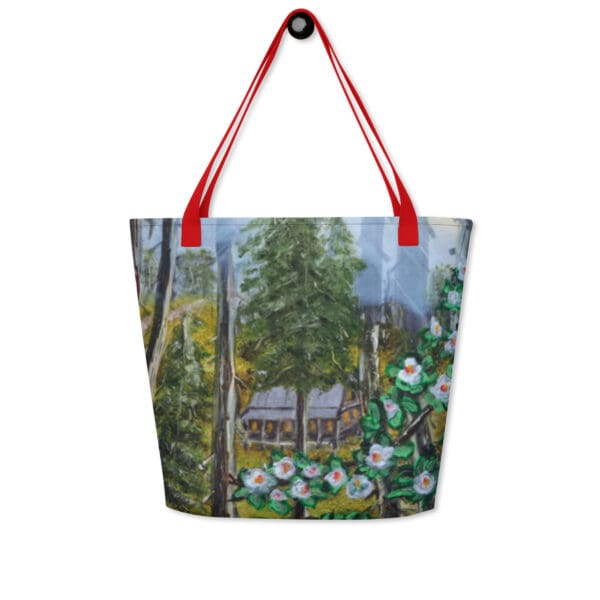 Magnolia Morning All-Over Print Large Tote Bag - Image 3