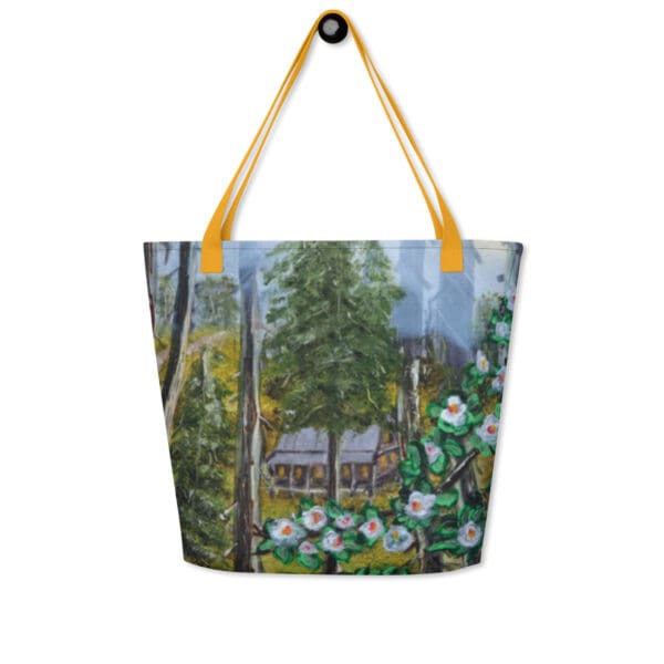 Magnolia Morning All-Over Print Large Tote Bag - Image 5