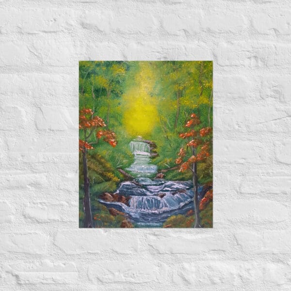 An Evening Waterfall Poster