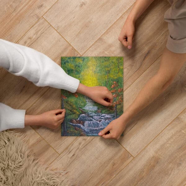 An Evening Waterfall Jigsaw Puzzle - Image 2