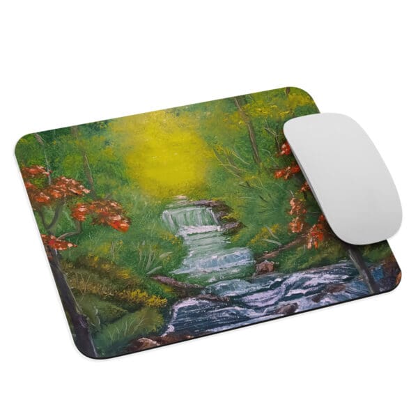 An Evening Waterfall Mouse Pad
